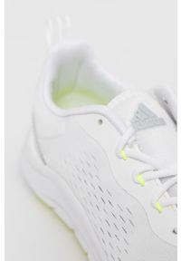 Adidas - adidas Buty kolor biały. Nosek buta: okrągły. Zapięcie: sznurówki. Kolor: biały. Materiał: guma #5