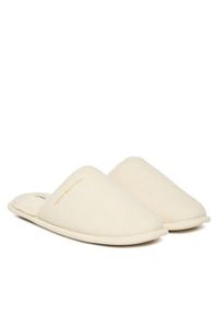 TOMMY HILFIGER - Tommy Hilfiger Kapcie Soft House Shoe FW0FW08853 Biały. Kolor: biały. Materiał: materiał #3