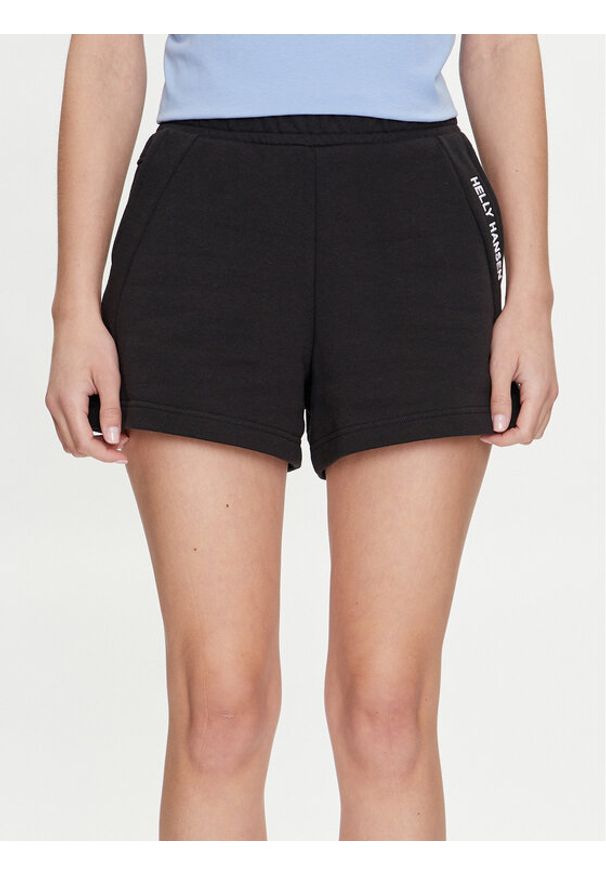 Helly Hansen Szorty sportowe W Core Sweat Shorts 54081 Czarny Regular Fit. Kolor: czarny. Materiał: bawełna