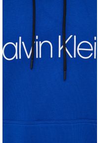 Calvin Klein - Bluza bawełniana. Okazja: na co dzień. Kolor: niebieski. Materiał: bawełna. Wzór: nadruk. Styl: casual #3