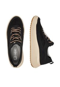 Rieker Sneakersy W1703-00 Czarny. Kolor: czarny. Materiał: materiał