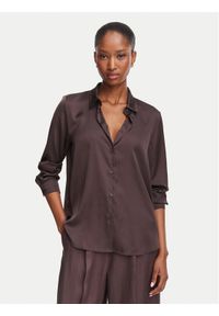 Marella Koszula Edro 2625116081 Brązowy ciemny Regular Fit. Kolor: brązowy. Materiał: syntetyk #1