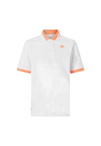 Polo Kappa Neon. Typ kołnierza: polo. Kolor: wielokolorowy, biały, pomarańczowy #2