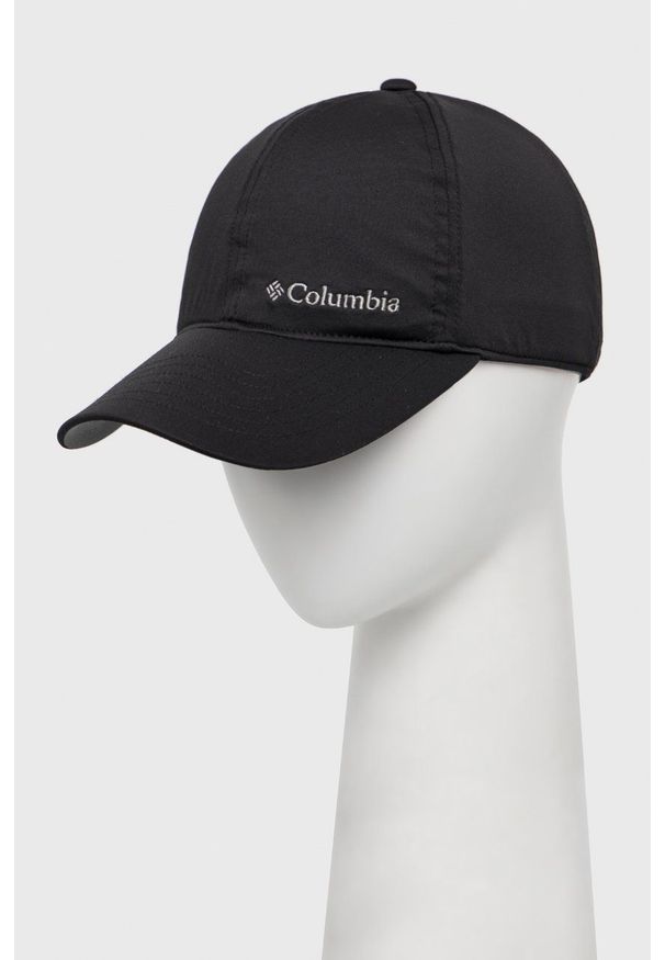 columbia - Columbia Czapka kolor czarny z aplikacją. Kolor: czarny. Materiał: materiał. Wzór: aplikacja