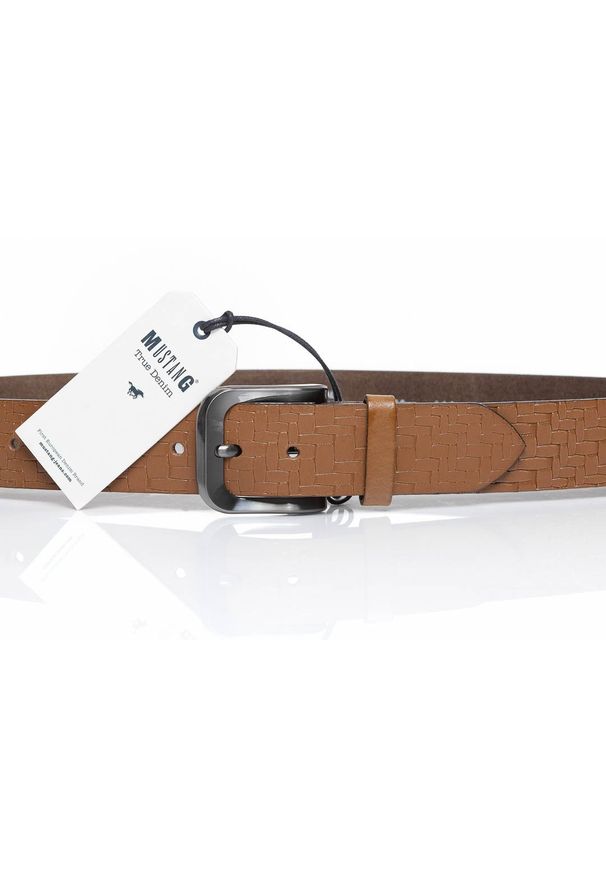 Mustang - MUSTANG PASEK SKÓRZANY SOPO-MUS098 661 40mm Ledergürtel (RK 2647A). Materiał: skóra. Wzór: paski. Styl: klasyczny, elegancki