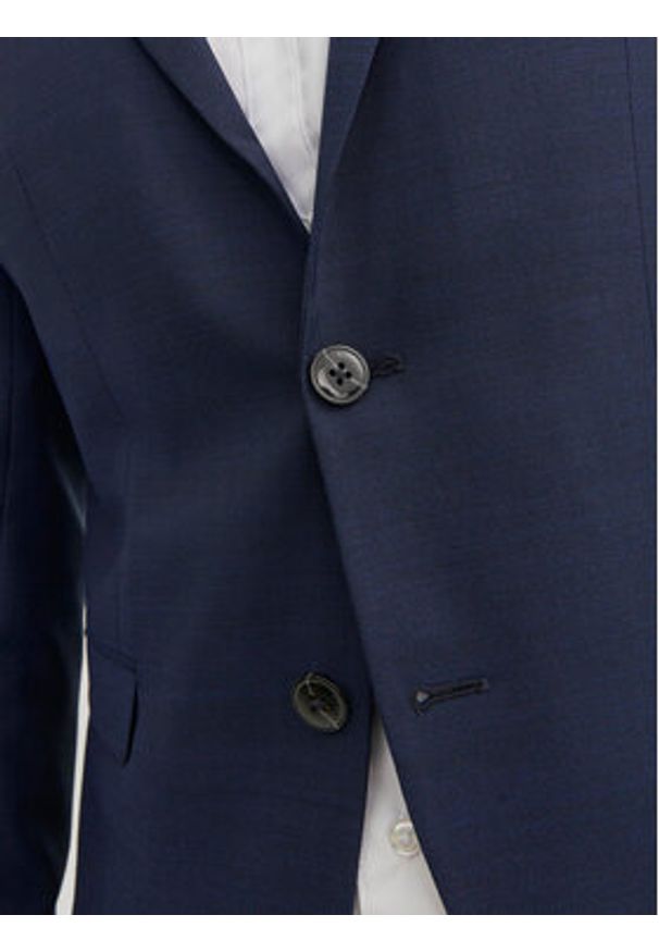 Jack & Jones Garnitur Solaris 12148166 Granatowy Super Slim Fit. Kolor: niebieski. Materiał: syntetyk