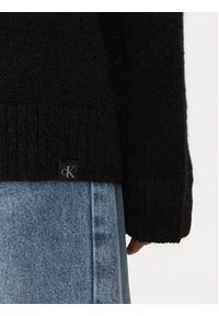 Calvin Klein Sweter Textured Loose Sweater J20J224636 Czarny Regular Fit. Kolor: czarny. Materiał: syntetyk