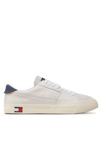 Tommy Jeans Sneakersy Vulcanized Ess EM0EM01106 Beżowy. Kolor: beżowy. Materiał: skóra #1