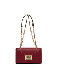 Love Moschino - LOVE MOSCHINO Torebka JC4073PP1LLG155A Bordowy. Kolor: czerwony. Materiał: skórzane