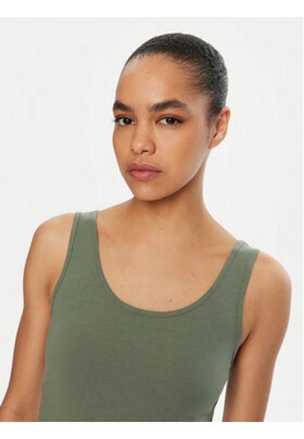 Vero Moda Top Lulu 10326294 Zielony Regular Fit. Kolor: zielony. Materiał: bawełna