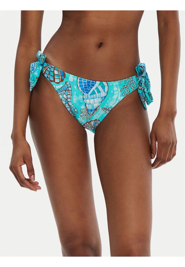 Seafolly Dół od bikini La Mer 40678-214 Turkusowy. Kolor: turkusowy. Materiał: syntetyk