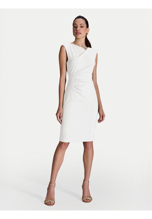 Swing Sukienka koktajlowa 5AI16700 Biały Slim Fit. Kolor: biały. Materiał: syntetyk. Styl: wizytowy