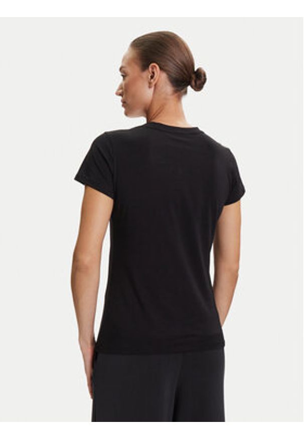 Liu Jo Sport T-Shirt TF5287 JS923 Czarny Regular Fit. Kolor: czarny. Materiał: bawełna. Styl: sportowy