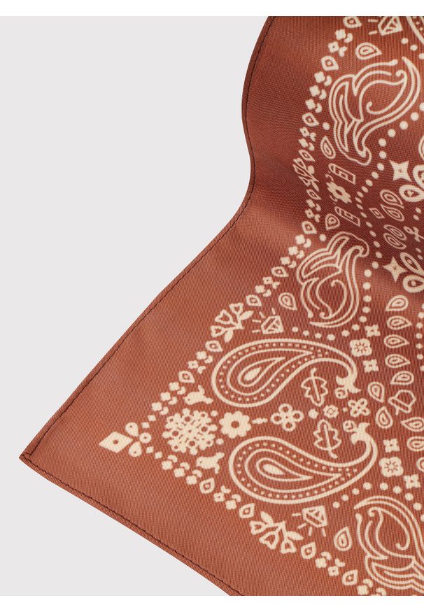 Pako Lorente - PAKO LORENTE - Jasnobrązowa poszetka we wzór. Kolor: brązowy. Materiał: poliester. Wzór: geometria