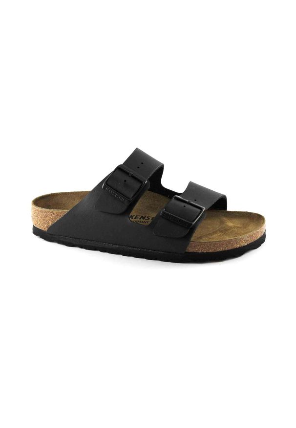 Klapki męskie Birkenstock 051793. Zapięcie: bez zapięcia. Kolor: czarny. Materiał: materiał, syntetyk. Szerokość cholewki: normalna. Sport: turystyka piesza