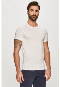 Lacoste - T-shirt (3-pack). Okazja: na co dzień. Kolor: biały. Materiał: dzianina. Styl: casual