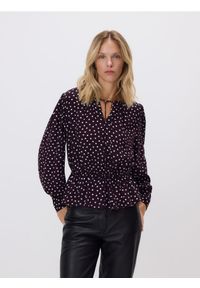 Reserved - Bluzka w groszki - wielobarwny. Materiał: wiskoza. Wzór: grochy