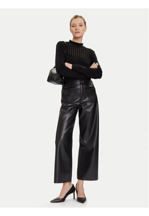 Morgan Sweter 252-MSNOWI Czarny Slim Fit. Kolor: czarny. Materiał: syntetyk