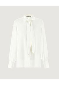 Marella - MARELLA - Biała koszula z jedwabiem. Okazja: na spotkanie biznesowe, do pracy. Kolor: biały. Materiał: jedwab. Długość rękawa: długi rękaw. Długość: długie. Styl: biznesowy, klasyczny, elegancki #4