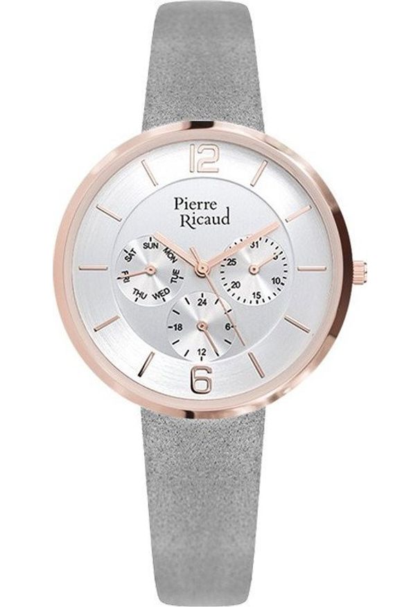 Zegarek Pierre Ricaud Zegarek damski Pierre Ricaud P22023.9GR3QF szary. Kolor: szary