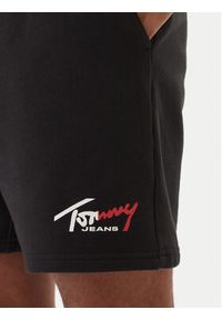 Tommy Jeans Szorty sportowe Signature DM0DM23017 Czarny Regular Fit. Kolor: czarny. Materiał: bawełna. Styl: sportowy #2