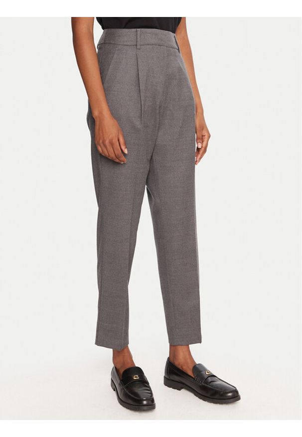 Weekend Max Mara Spodnie materiałowe Caldaia 2525136152 Szary Regular Fit. Kolor: szary. Materiał: wełna