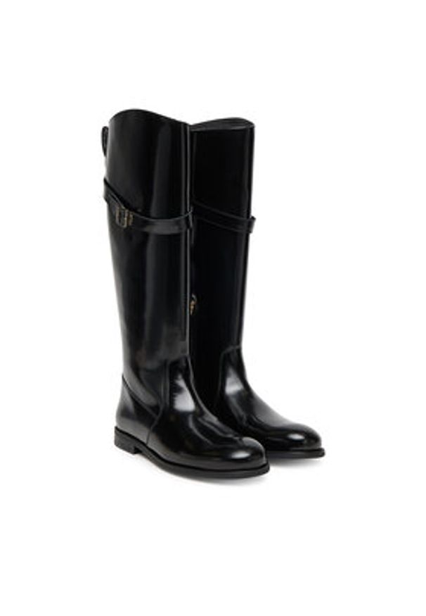 BOSS Kozaki Lycia 50552801 Czarny. Kolor: czarny. Materiał: skóra