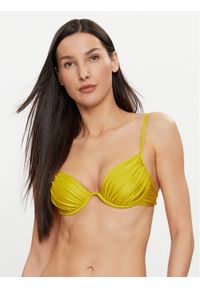 Hunkemöller Góra od bikini Nice 204848 Żółty. Kolor: żółty. Materiał: syntetyk