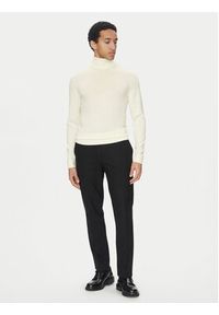 Calvin Klein Golf Superior K10K110420 Écru Slim Fit. Typ kołnierza: golf. Materiał: wełna #3