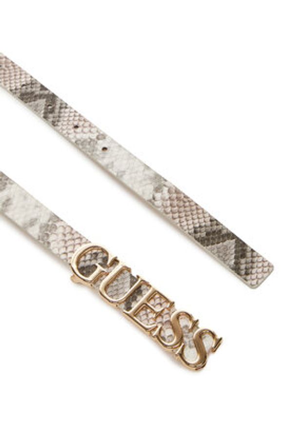 Guess Pasek Damski BW9258 P5320 Szary. Kolor: szary. Materiał: skóra