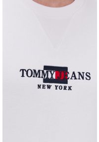 Tommy Jeans Bluza męska kolor biały z aplikacją. Okazja: na co dzień. Kolor: biały. Materiał: bawełna. Wzór: aplikacja. Styl: casual #2