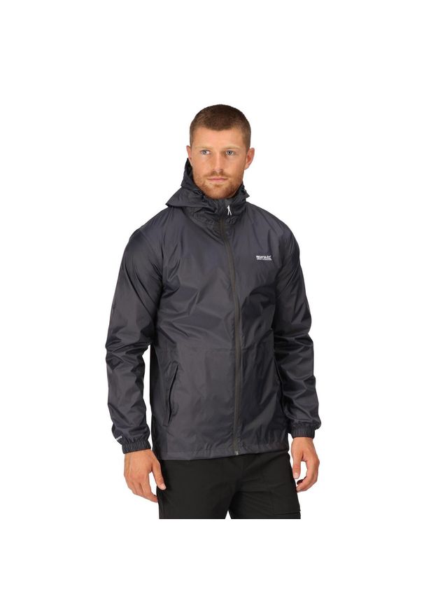 Regatta - Kurtka trekkingowa męska Pack It Jacket III kieszonkowa. Kolor: szary, wielokolorowy, niebieski. Materiał: poliamid