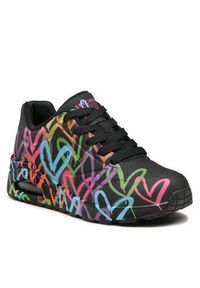 skechers - Skechers Sneakersy Highlight Love 177981/BKMT Czarny. Kolor: czarny. Materiał: skóra #2