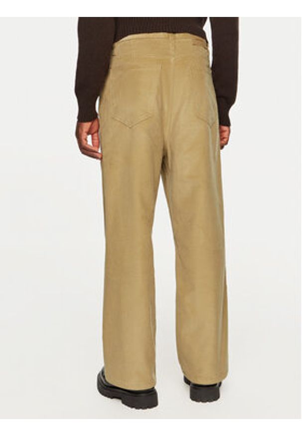 AMI PARIS Spodnie materiałowe HTR102.CO0089 Brązowy Baggy Fit. Kolor: brązowy. Materiał: sztruks