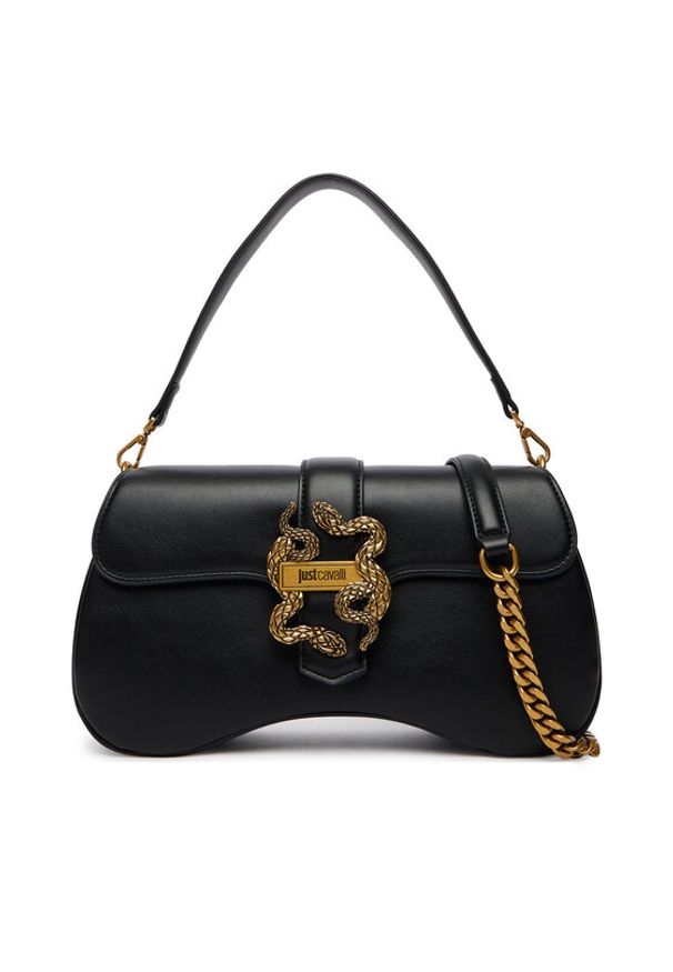 Just Cavalli Torebka 80RA4BA1 ZSA89 Czarny. Kolor: czarny. Materiał: skórzane