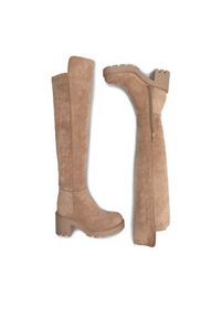 DeeZee Kozaki MORGANE WS5596-30 Beżowy. Kolor: beżowy. Materiał: materiał #5