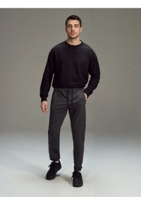 Sinsay - Spodnie dresowe jogger - szary. Kolor: szary. Materiał: dresówka #1