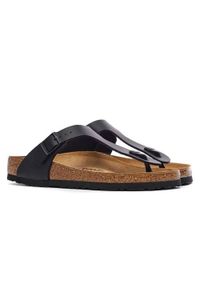 Japonki damskie Birkenstock Gizeh Bf Black. Kolor: beżowy, czarny, wielokolorowy, brązowy, szary. Materiał: skóra, syntetyk, materiał #2