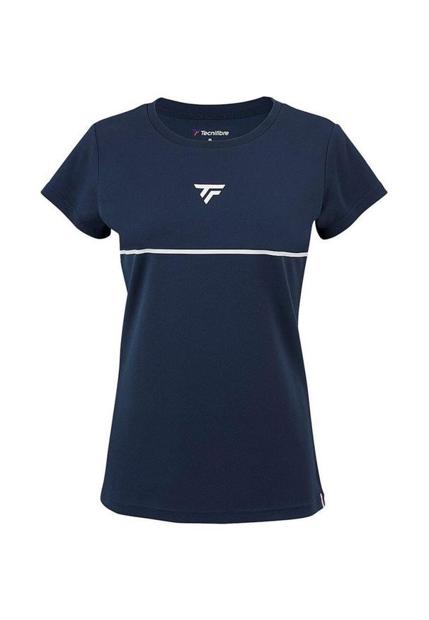 TECNIFIBRE - Koszulka tenisowa damska z krótkim rękawem Tecnifibre Perf Tee. Kolor: biały, wielokolorowy, niebieski. Długość rękawa: krótki rękaw. Długość: krótkie. Sport: tenis