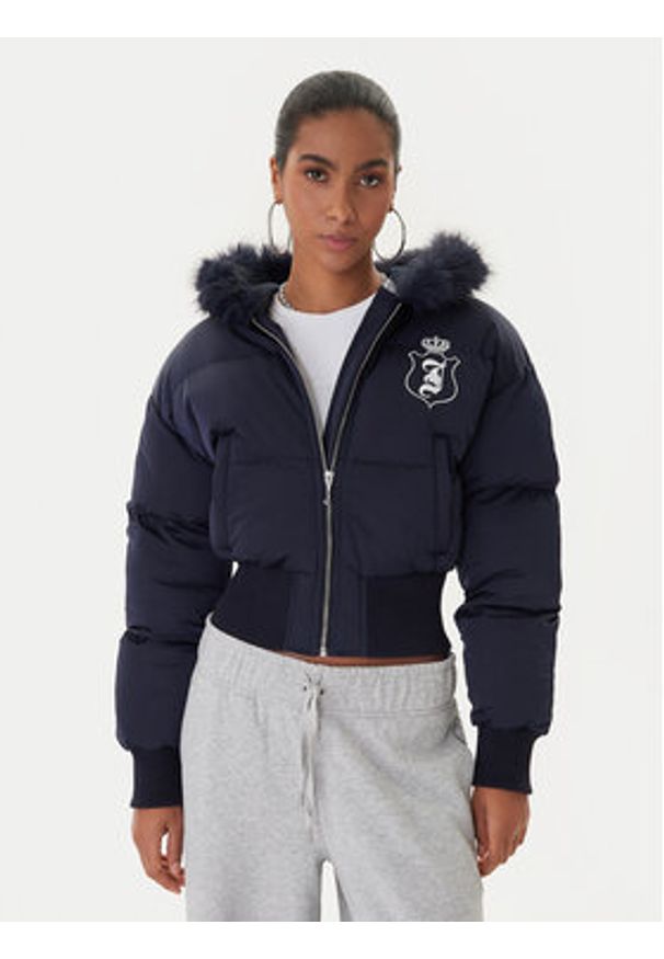 Juicy Couture Kurtka zimowa JCOIJ225557 Granatowy Oversize. Kolor: niebieski. Materiał: syntetyk. Sezon: zima