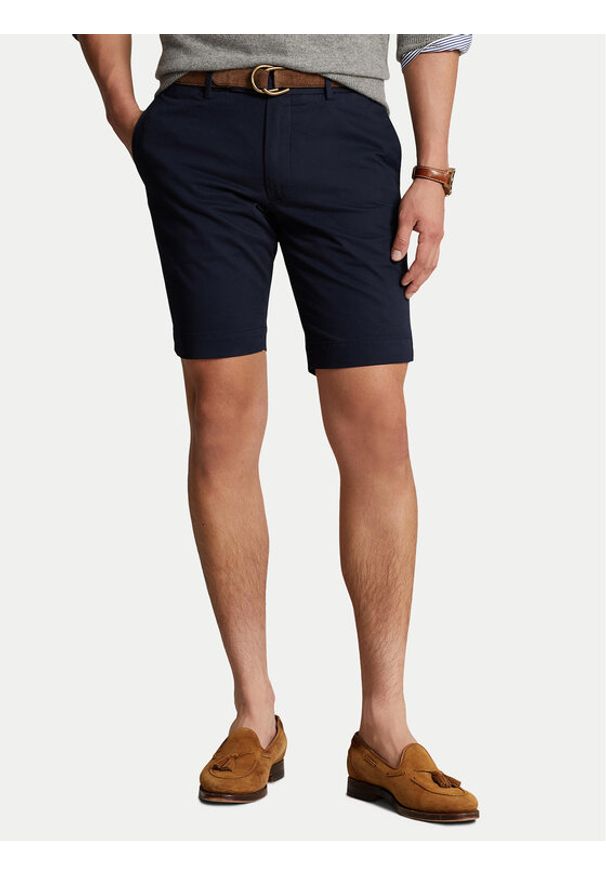 Polo Ralph Lauren Szorty materiałowe 710646709009 Granatowy Slim Fit. Kolor: niebieski. Materiał: bawełna