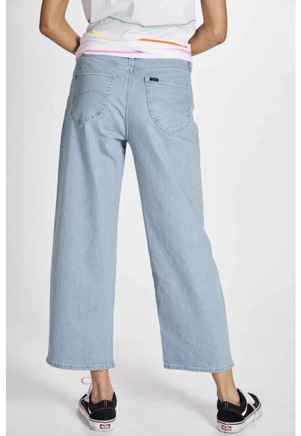 Lee - LEE WIDE LEG DAMSKIE SPODNIE JEANSOWE L30SEZNG 112106618