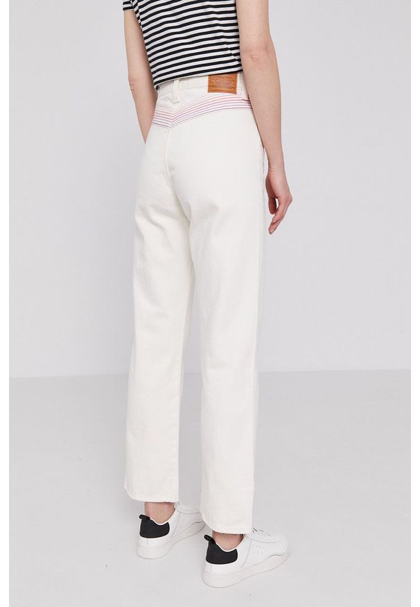 Levi's® - Levi's - Jeansy Ribcage. Okazja: na spotkanie biznesowe. Kolor: beżowy. Styl: biznesowy