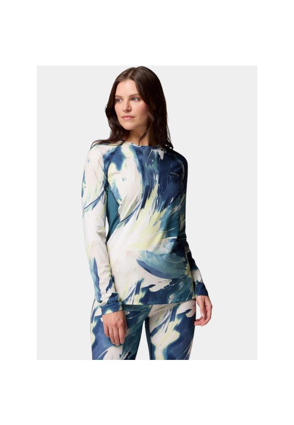 columbia - Koszulka Techniczna Damska Columbia Omni-Heat Infinity. Kolor: niebieski, beżowy, wielokolorowy. Długość rękawa: długi rękaw. Technologia: Omni-Heat (Columbia). Sport: turystyka piesza