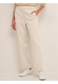 Kaffe Spodnie materiałowe Sakura 10506858 Biały Relaxed Fit. Kolor: biały. Materiał: materiał, syntetyk