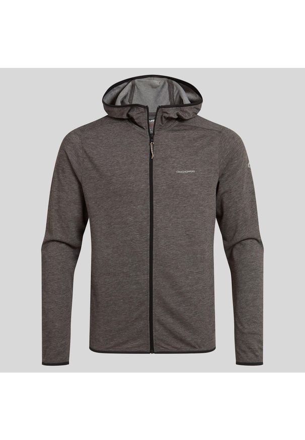 CRAGHOPPERS - Bluza rozpinana męska Craghoppers NosiLife Deft Hood Jacket. Kolor: czarny, szary
