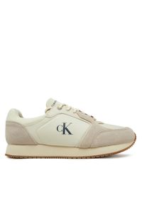 Calvin Klein Jeans Sneakersy Retro Sock Runner Mg YM0YM01152 Beżowy. Kolor: beżowy. Materiał: materiał