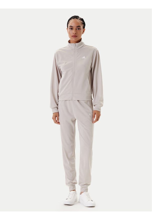 Adidas - adidas Dres Essentials Feel Cozy JX0515 Beżowy Regular Fit. Kolor: beżowy. Materiał: syntetyk