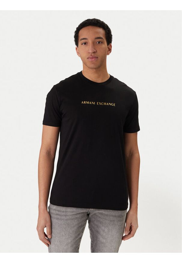 Armani Exchange T-Shirt XM002827 AF12308 UC001 Czarny Regular Fit. Kolor: czarny. Materiał: bawełna