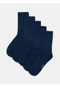 Sinsay - Długie skarpetki OEKO-TEX 5 pack - granatowy. Kolor: niebieski #1